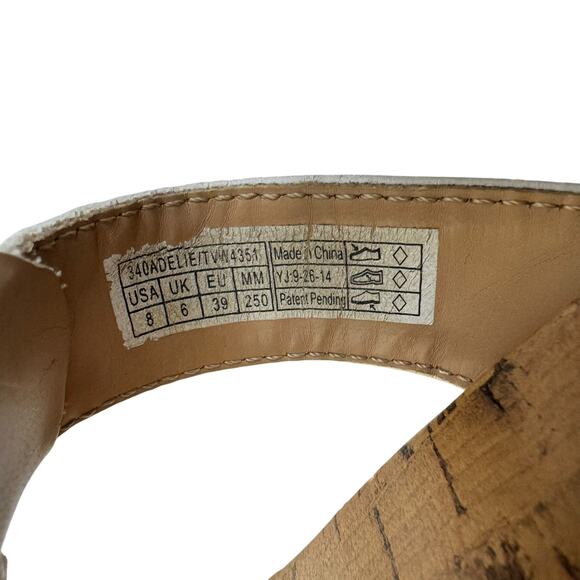 Vionic White Adelie Embellished Cork Insole Adjustable Strap Sandals Women's 8 - Picture 10 of 10